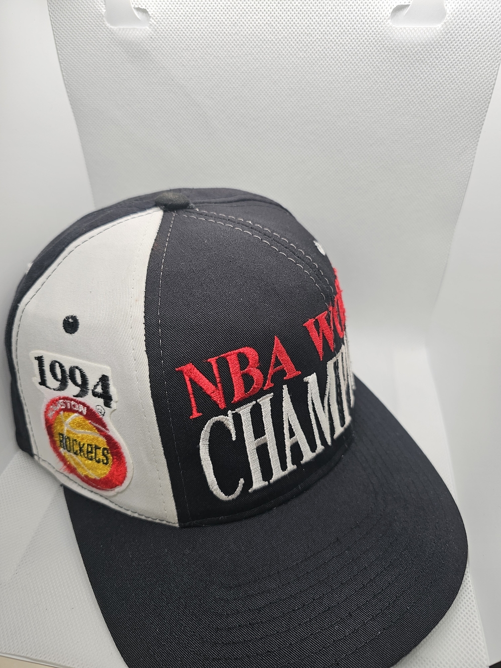 NBA World Champions 1994 Houston Rockets Black & White Snapback Hat